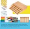 MEEDEN 4-Drawer Artist Supply Storage Box - Portable Foldable Multi-Function Beech Wood Artist Pencil & Brush Storage Box with Drawer & Compartments for Pastels, Pencils, Pens, Brushes, Stamp